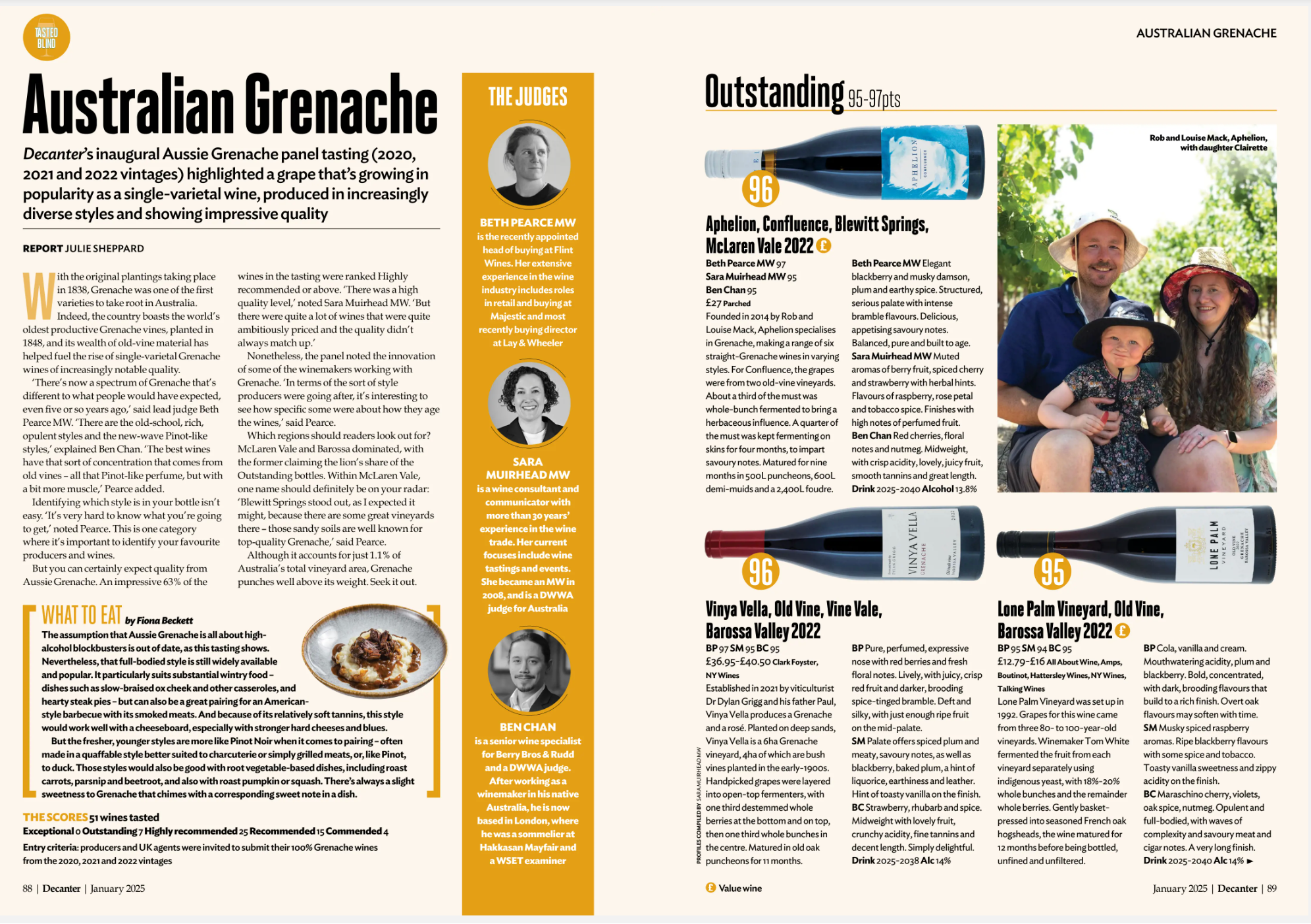 Three Aphelion Wines Lauded by Decanter