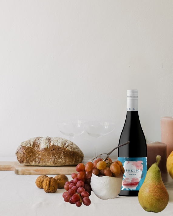 Bottle of Aphelion Affinity Grenache Mataro Shiraz wine