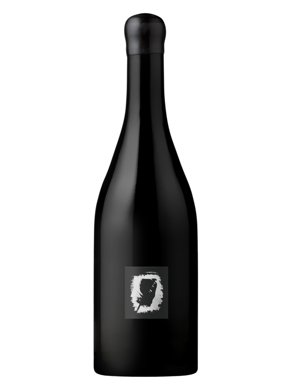 Bottle of Aphelion Rapture Mataro Grenache Shiraz with black and white label and black wax over cork