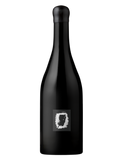 Bottle of Aphelion Rapture Mataro Grenache Shiraz with black and white label and black wax over cork