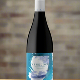 Bottle of Aphelion Tendance Shiraz with blue and navy label